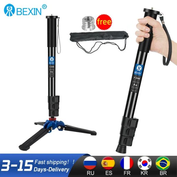 Monopods Bexin Câmera digital Telescópica Handheld Monopod Câmera leve Montagem Adaptador Suporte Monopod para Nikon Sony DSLR Câmera