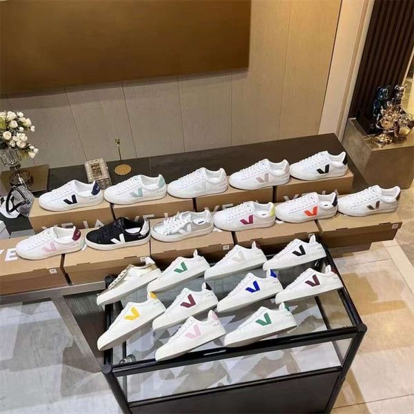 Mens Trainers Casual Vejaon Sneaker 2024 Fransız Brezilya V Ayakkabı Organik Pamuk Daireler Platform Spor Ayakkabıları Vejaon Bayan Klasik Beyaz Tasarımcı Ayakkabı