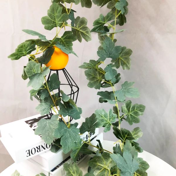 170 cm künstliche Ahornblätter Rattan Wand Hangierpflanzen Gefälschte Creeper Seide Ivy Blatt Langer Baumzweig für Home Wedding Weihnachtsdekoration