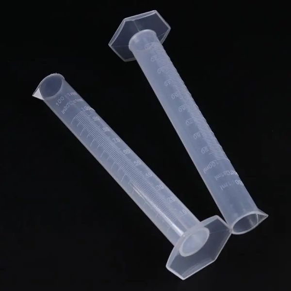 1PCS/SET Medição transparente Medição de plástico Laboratório de cilindros graduados Ferramentas de laboratório de copo 10ml-1000ml