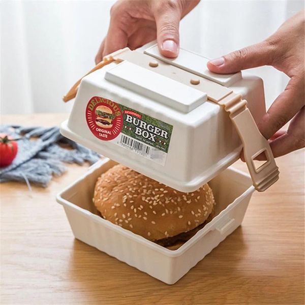 Nehmen Sie Container Burger Storage Box Sandwich Food Outdoor Picknick kreativer Bento Snack Reisball Küchenzubehör Werkzeuge