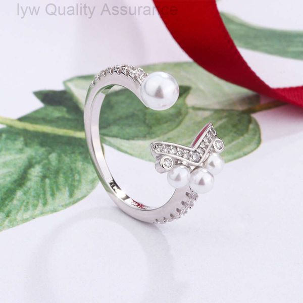 Designer Ring Chaumets Moissanite Ring Luxusschmuck Shangjias Neue Perle Kron Ring Beizhu französischer Licht Luxusstil Promi