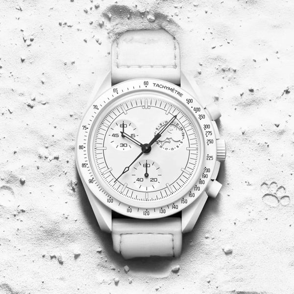 Спортивная мужская луна Смотреть био -керамическая планета Quartz Mercury Watch Полная функция мира серия Saturn Neptune Pluto