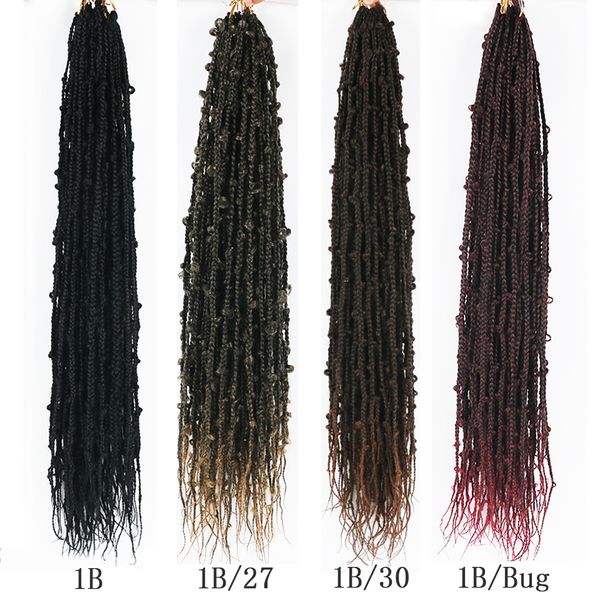 Коробка бабочка Locs Crochet Hair Ombre 1B 27 30 Color Color Soft River Сенегалевая скручиваемая коробка для кроше