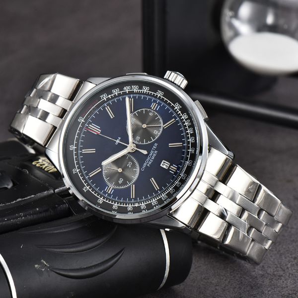 Designer Watch Mens Watch Luxus Quarz Armbanduhr Navitimer Chronograph Sapphire Glass Fashion Montre de Luxe Edelstahlgurt Relojes Breitling B01