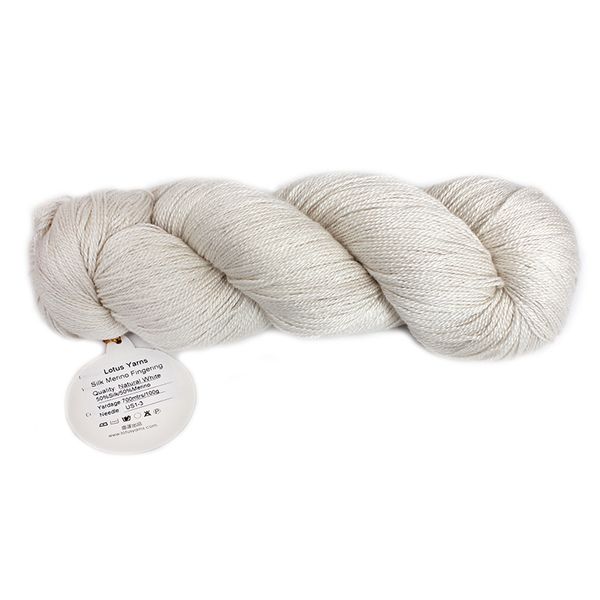 100g Silk Merino Yarn Deding DK Weight Knitting Crochet Crochet Não SIDED DIY NATURAL BRANCO DE HIA