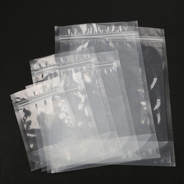 10pcs/lotes de alta qualidade Bolsa de ziplock de plástico reclosável Sacos de presente transparentes grossos Bolsa de lanches de frutas secas