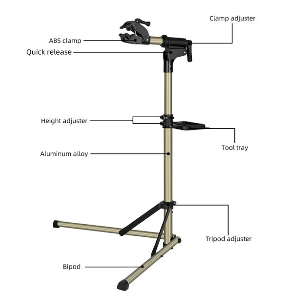 Rockbros Bicycle Reparo Stand Aluminum Loy Loy Work Stand Bike Rackt Racker MTB Road Bicycle Manutenção Reparo Ferramentas de Rack