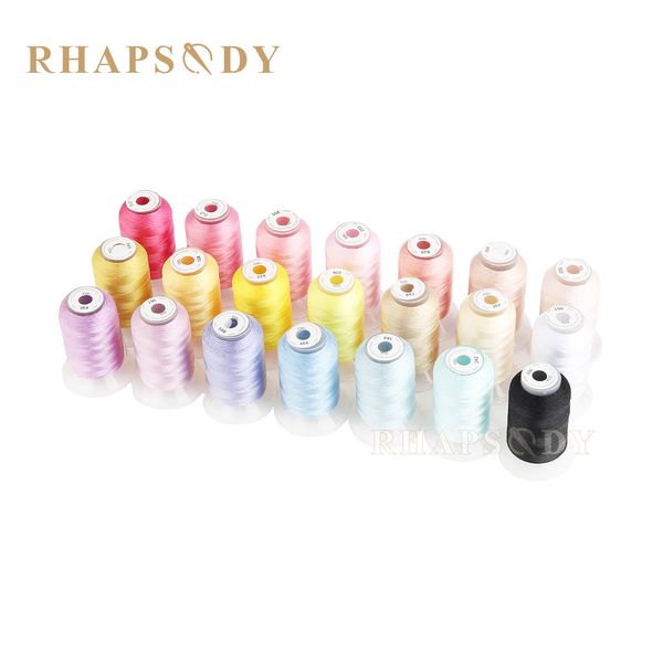 Rhapsody Polyester Borderyer Machine Thread 550y por bobo 60 para o irmão Babylock Janome Singer Pfaff Husqvarna Bernina Sewing