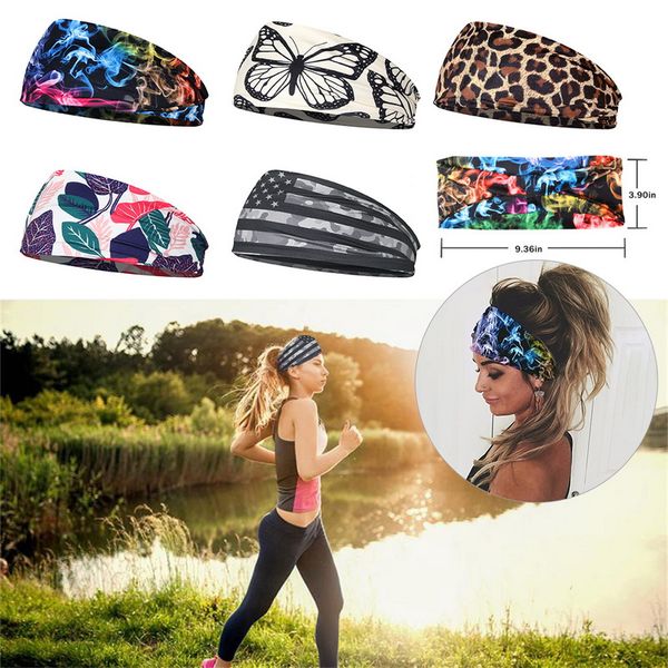 Donne Wide Sports Yoga Headband Attregamento per capelli Ladie elastic Ladies Turban Sport Funno banda per capelli da ginnastica all'aperto