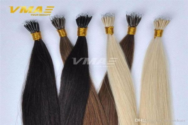 VMAE Bionda europea naturale naturale marrone naturale dritto dritto a doppio disegno nano punta di cheratina cuticola vergine capelli umani allineati exten9992232