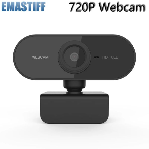 Веб -камеры Webcam 720p Full HD Веб -камера с микрофоном USB Plug Web Cup для компьютера компьютера Mac Ноутбук.