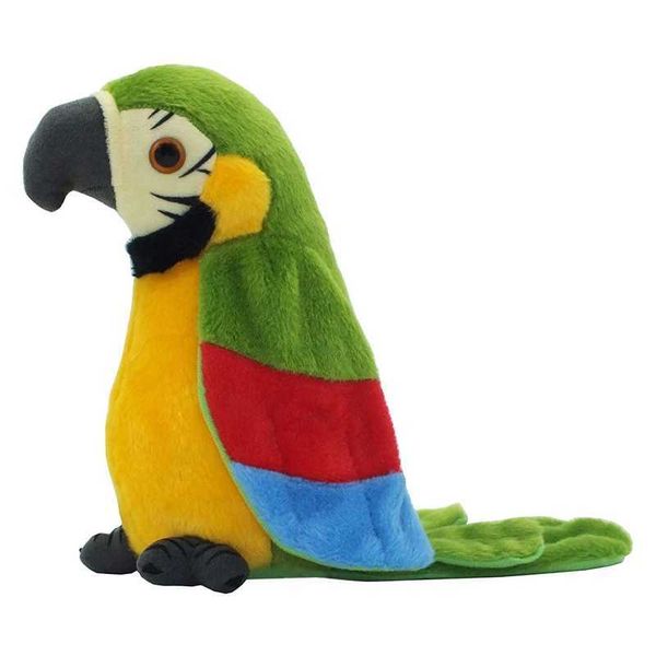 Плюшевые куклы Говорящий попугай повторяет то, что вы сказали о плюшевых игрушках с животными, электронные попугайные игрушки плюшевые игрушки Parrot Toys Лучший подарок для детей J0410