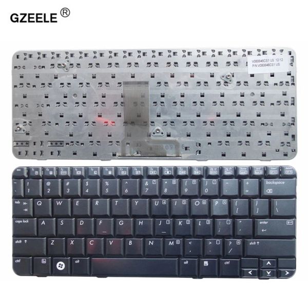 Teclados gzeele novo teclado laptop inglês para hp pavilion tx1000 tx2000 tx2100 tx2500 tx2010 tx2017 tx2005 layout de prata ou preto