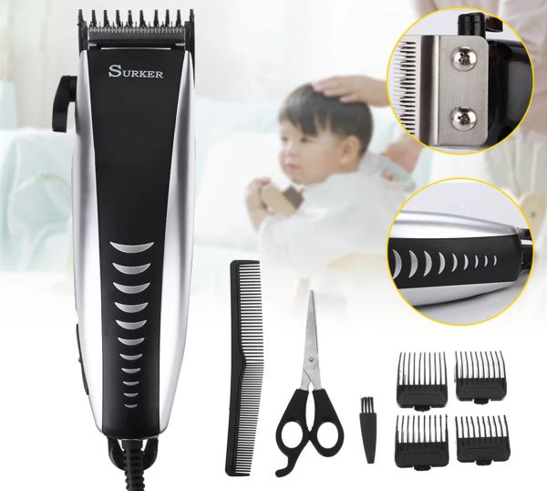 Clippers 220V Professional Electric Hair Hair Clippers Cutting for Kids Man Anti Slip Slip Scissor Plug da UE