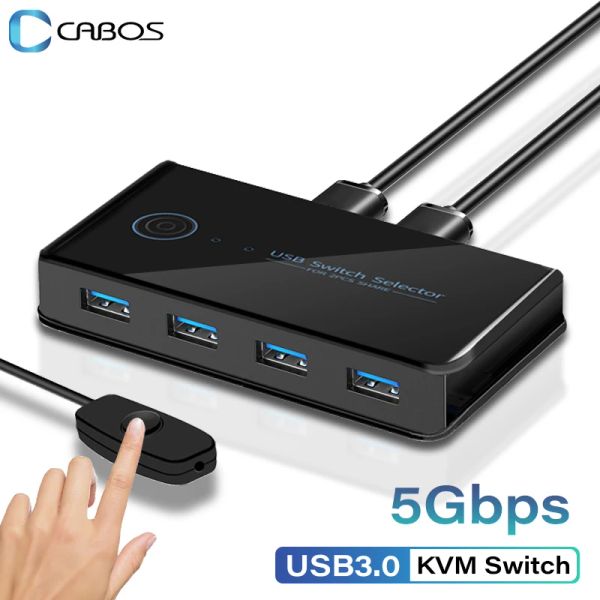 Hubs USB 3.0 KVM Switch Switcher USB Switcher 2 Ingni 4 Output per il laptop Tastiera Tastiera Stampante Switch Switch Controller USB Adattatore