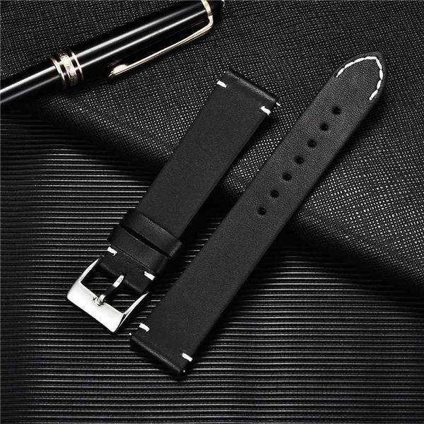 Schauen Sie Bänder Schnellveröffentlichungsleder -Watchbänder 18mm 20mm 22 mm 24mm Casual Belt Smart Watch Armband Weiche Matte Armband Handgelenk Watch Bandl2404