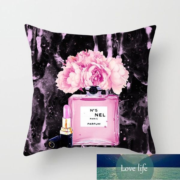 Leichte Lux Neuankömmlinge Home Throw Pillowcase Parfüm Flasche Kissenabdeckung Wohnzimmer Sofa Dekoration Kissenbezüge Kissen Kissen