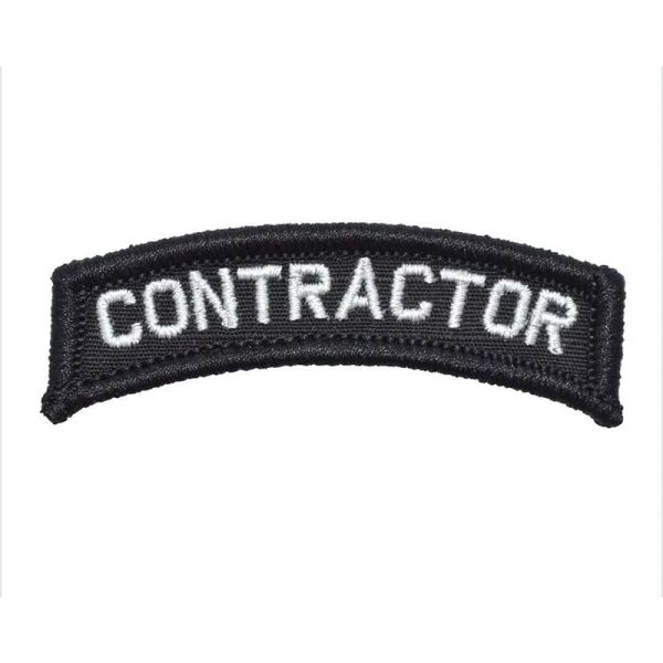 Empreiteiro preto branco Tactical Funique Aplique Aplique Gancho e Patch Loop para uniformes de colete tático 2.5x7cm