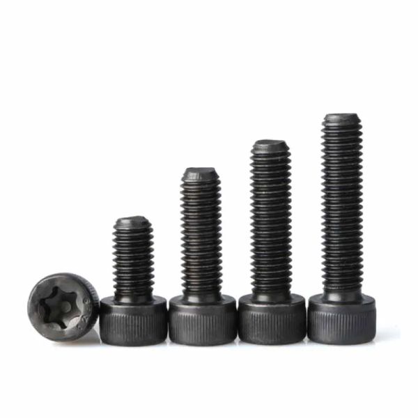 2/10pcs preto grau 12.9 soquete de aço Torx parafusos de cabeça de tampa m3 m4 m5 m6 m8 m10 m12 Seis lobo parafuso da cabeça de segurança