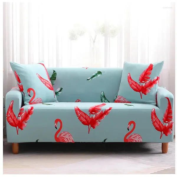 Coperture per sedie Stampa Flamingo Stretch Elastic Cover Cover Cotton Ascile le slittamento per soggiorno per soggiorno