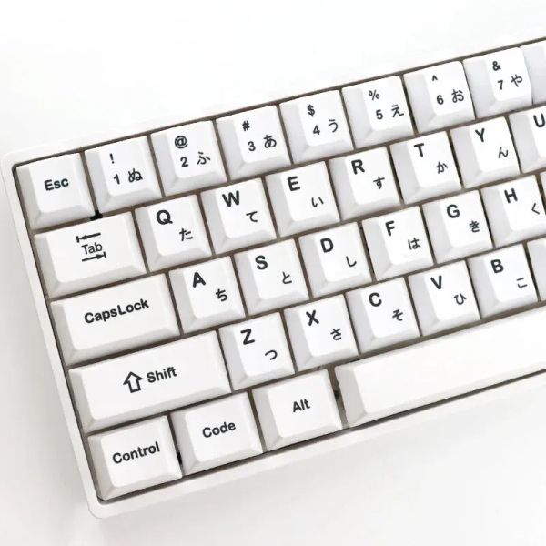 Accessoires 129 Tasten Black White Keycaps Japanische Schlüsselkap -Kirschprofil PBT -Tastatur für MX Switches Mechanische Tastatur