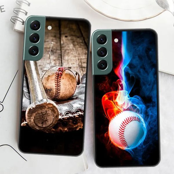 Telefono di baseball per Samsung Galaxy S20 FE S21 Plus S22 S23 S24 Ultra Case S10 S10E S9 S9 S8 S7 Cover Couch Coque Soft Coques