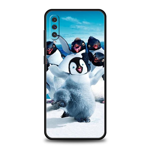 Carca de telefone de pinguim adorável e fofa para o Samsung Galaxy A12 A32 A50 A70 A20E A20S A10S A10S A22 A30 A40 A52S A72 5G A02S Silicone Cover