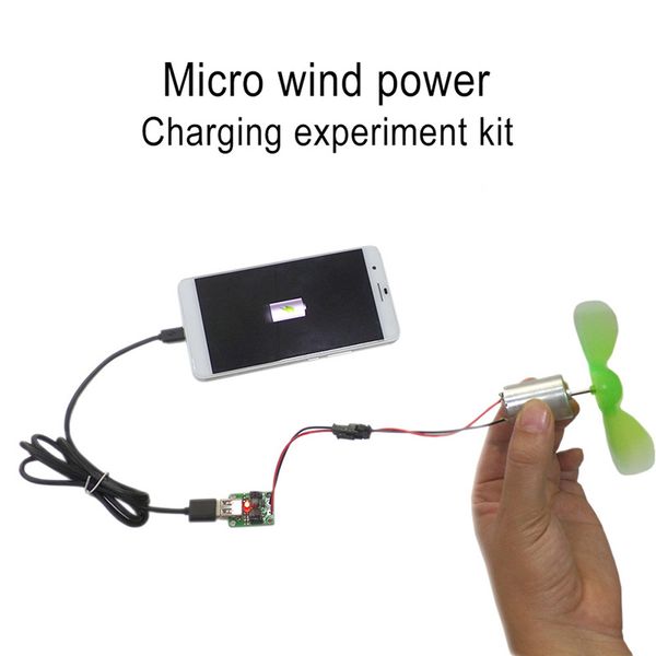 USB 5V Mini portátil Miniature Wind Power Generator Set Set Turbine Motor Alternator Charger de telefone de emergência para presente ao ar livre