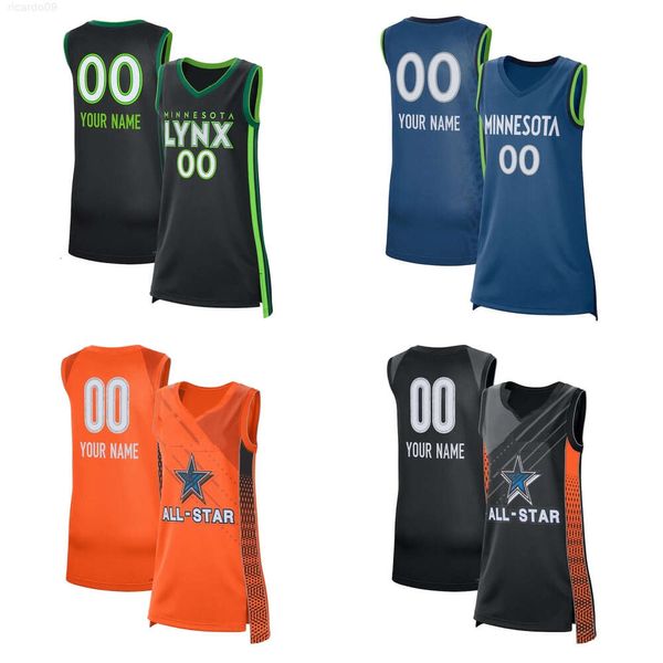 2023 All-Star Women Basketball Minnesotas Lynx Jerseys 24 Napheessa Collier 1 Diamond Miller 21 Kayla McBride 25 Tif Fany Mitchell 10 Jessica Shepard 31 Nikolina Milic