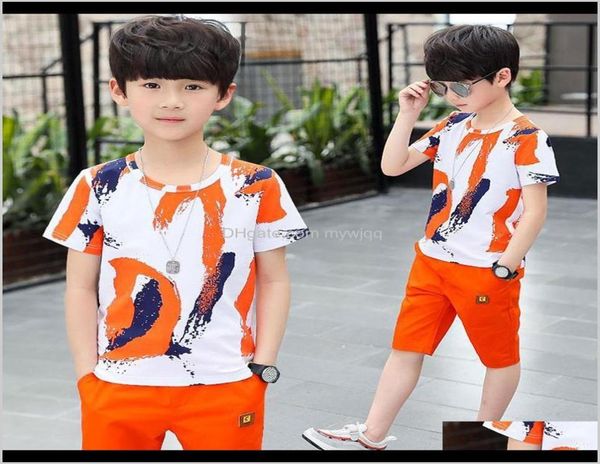 Sets Kleidung Baby Mutterschaft Drop Lieferung 2021 S Kinder Baby Jungen Tops T -Shirt Short Hosen Outfit Set Boy Kleidung Alter für 3t 4 4051505