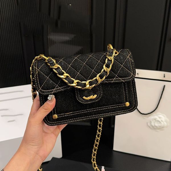 23ss jeans jeans borse a tracolla messenger multipochette vintage vanity gold hardware gold hardware metalasse borse traverse rotola bloccare oblite giornaliero borsetta 19cm