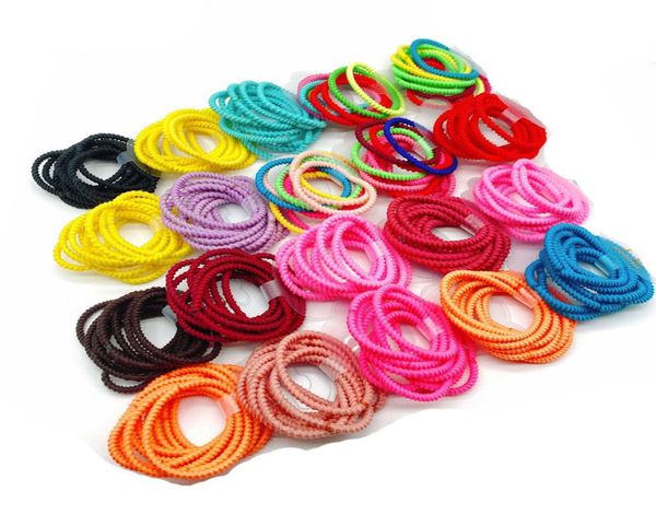 Cravatte a colori fatte a mano Ring Acconciature per capelli in gomma Porta della coda di cavallo con corda elastica per bambini Accessori di moda 3987859