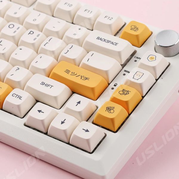 ACESSORES XDA PBT keycaps 140 Chays Conjunto inglês japonês coreano Dye Sub Honey Milk para o teclado mecânico de jogos 61/64/68/84/75/87/96/104