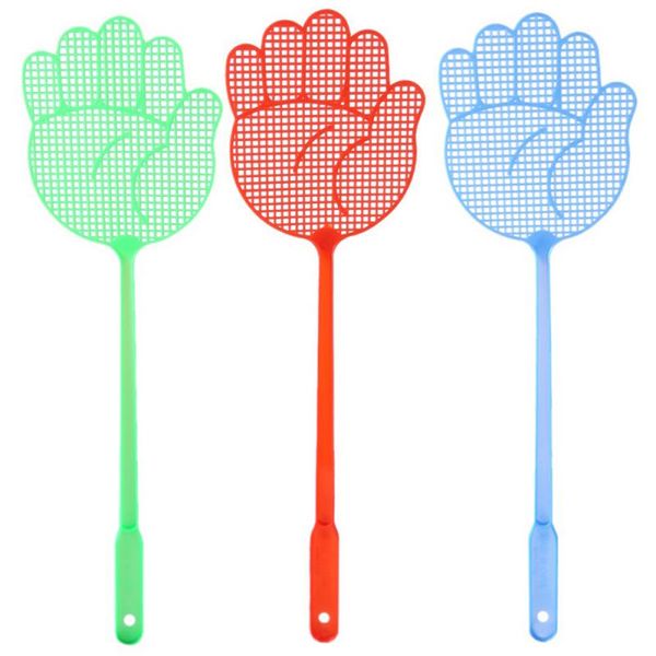 1pcs cor aleatória mosca swatter padrão de palmeira de palmeira Plástico Swatter Swatter