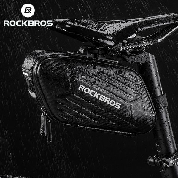 Rockbros Rainproof Bike Borsa Bike Reflective Cycling Portable UltraLight Light Cycling Cycling Seat Panniers Bike Accessori per bici per bottene posteriori