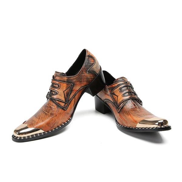 Malato social maschile maschile oxfords tacchi alti tacchi vintage fibbia in bronzo fibbia formale uomo scarpe da ufficio abiti da sposa scarpe da ufficio