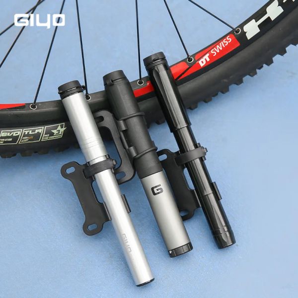 Giyo 120psi a doppia tensione Pompa per biciclette per biciclette Mini Portante PRESTA SCHRADER TUBO MTB MTB BIKE AIR CAMPA POLCA POLCA