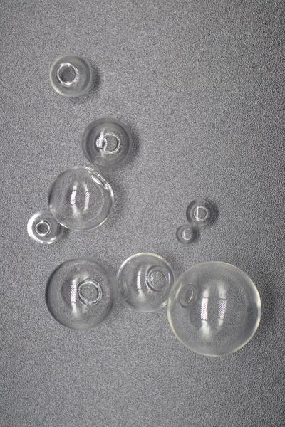 10pcs 6-40mm de vidro vazio Bola redonda Wish Bottles Pinging Charms Diy Vials cobre colar de cristal de orbes de vidro transparente de vidro de vidro transparente
