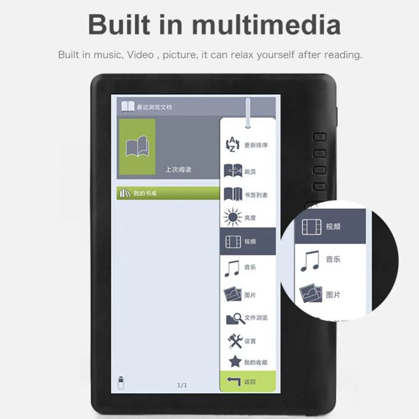 Читатель электронных книг игроков с 7 -дюймовым HD TFT Screen Digital Mp3 Audio Music Player планшет Black 4GB/8GB/16GB EU Plug/Us Plugc