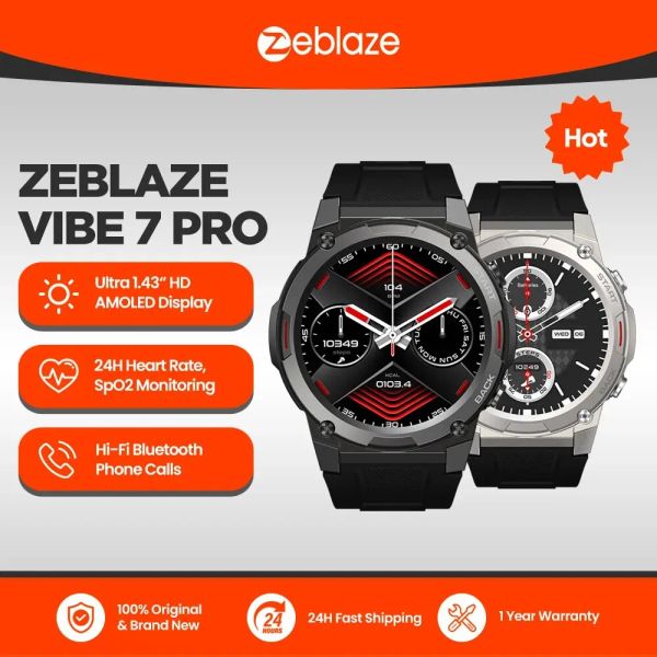 Смотреть Zeblaze Vibe 7 Pro Voice Calling Smart Watch 1,43 дюйма AMOLED DISPLE