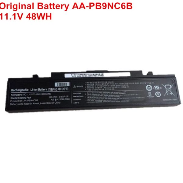 Batterie 11.1V 48Wh 4400MAH 6Cell AAPB9NS6B AAPB9NC6B AAPB9NC6W Batteria per laptop originale per Samsung R428 R429 R580 R780 R700 P50 P60