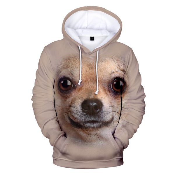 Novo cão casual para cão de cão macaco elefante 3d capuz homem homem harajuku moletons populares garotas de meninas