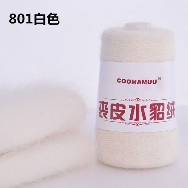 100+40g Long Plak Mink Cashmere Tilitting Yarn Fio de crochê de umidade sólido para umidade para tricô para tricô de lenço