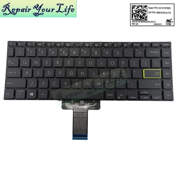 Teclados TP420 UI USKELOBOOBALHO PARA ASUS Vivobook 14 TP420UA TP420IA TP420LA USA Keyboards HQ21013078000 Novo