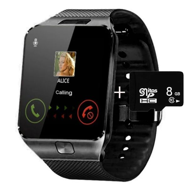 Смотрите 2022 Новый Smart Watch DZ09 Electronic Smart Watch поддержка SIM -карта TF с камерой для Android IOS Phone Reloj Inteligente Hombre