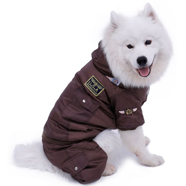 Abiti per cani da compagnia per big dogs USA Air Force Coat per salto per cuccioli di grandi dimensioni per Golden Retriever Warm Aded Material