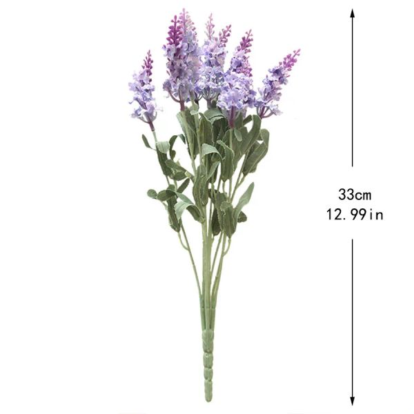 Francia fantasia Provenza romantica Lavender Fiori artificiali Fiori viola Nuota bianca Design Fiore di seta per la decorazione della casa di nozze