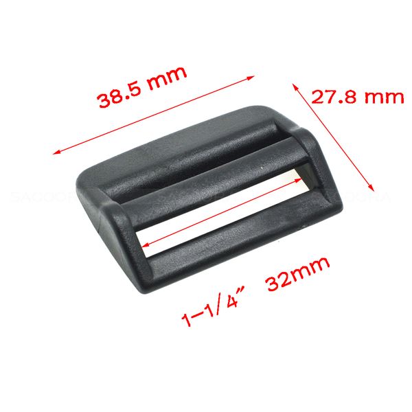 20mm 25mm 32mm 38mm Lanfão plástico Slider Ajuste fivela para fivela para tiras de mochila ao ar livre colarinho de cachorro