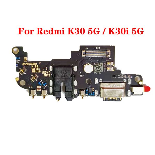 O original USB Cargo Fast Dock Porta Microfone Jack Board Conector Flex Cabo para Xiaomi Redmi K30 4G K30 K30I 5G MI POCO X2